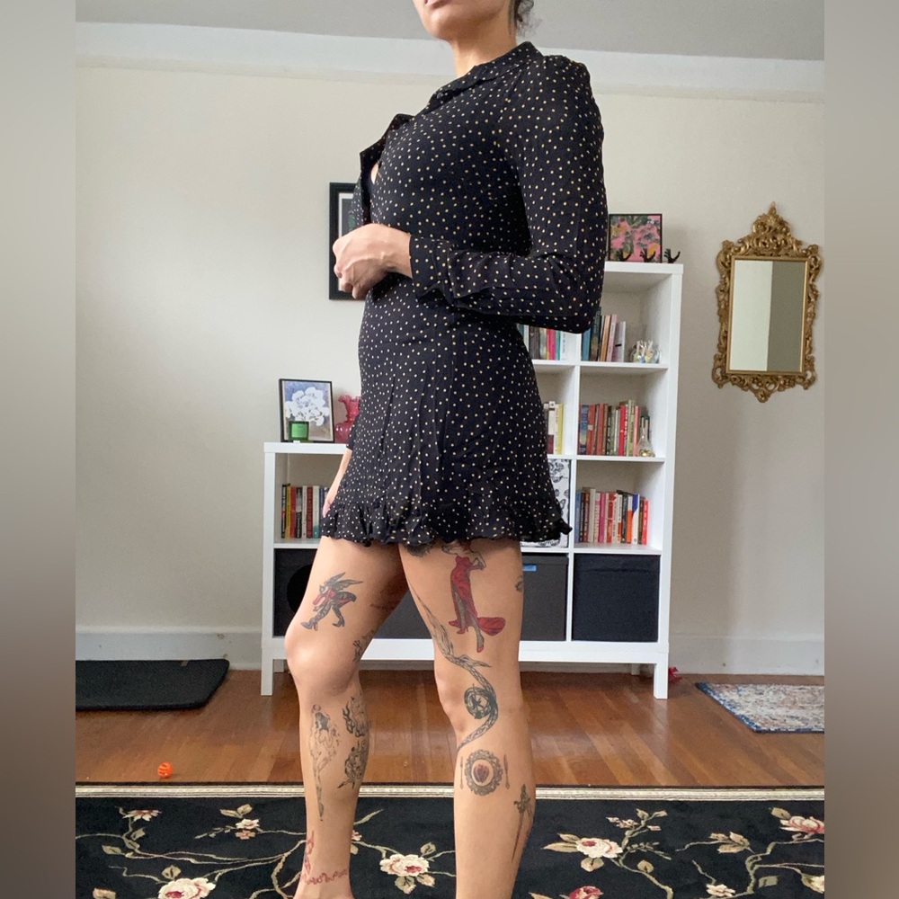 Reformation Ruffle Hem Mini Dress - Picture 3 of 4
